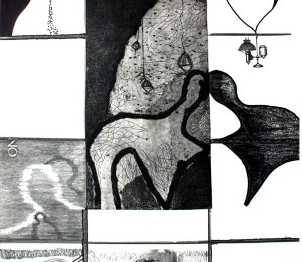 La conquista del espacio 250 CMS X  35 CMSGrabado calcográfico2010