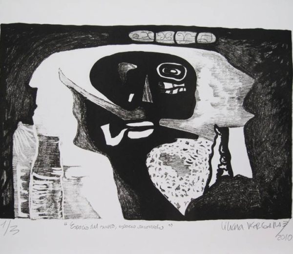 Espacio del sueño, espacio  recorrido 150 CMS X 65 CMSLitografía2011