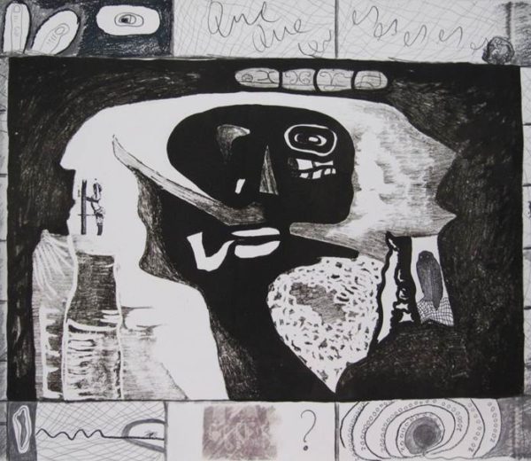 Espacio del sueño, espacio  recorrido 250 CMS X 65 CMSLitografía2011